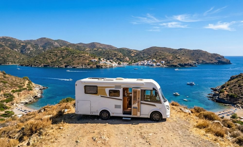 Autocaravana cerca del mar